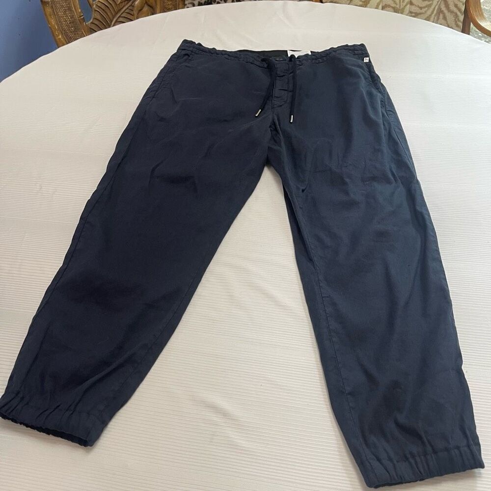 Hiltl HTL Navy Blue Linen Pants Size 52 Euro 36 US